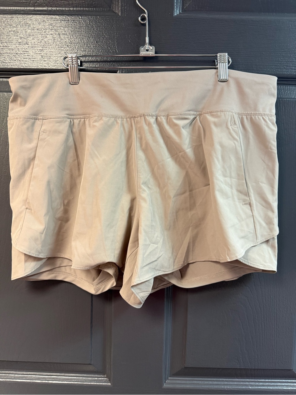 Avia Women's Light Beige Athletic Shorts